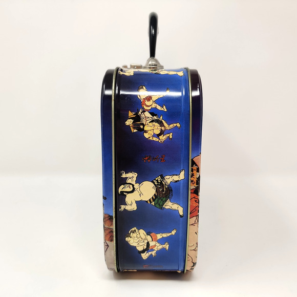 Sumo Basho Metal Lunch Box Vintage 1998 Fun Retro Collectible Wrestling Japan - Picture 8 of 16